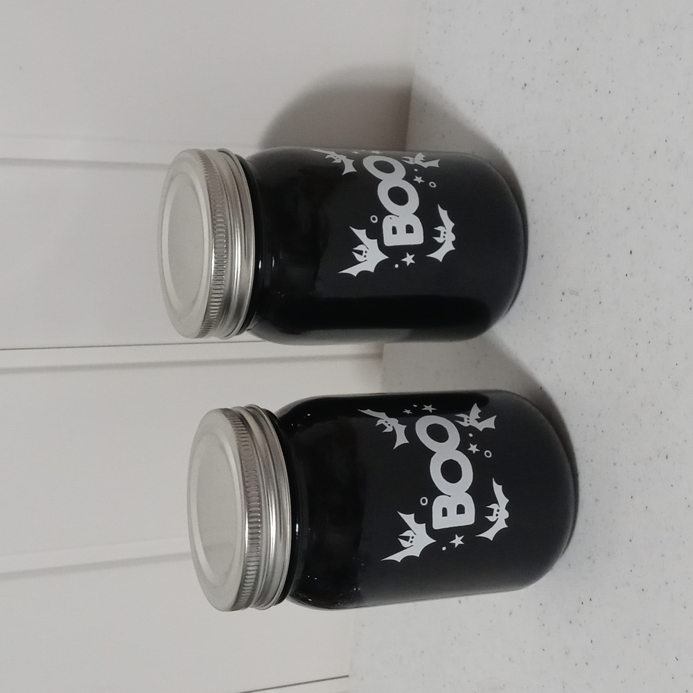 Mason jars halloween edition. 14.7 oz